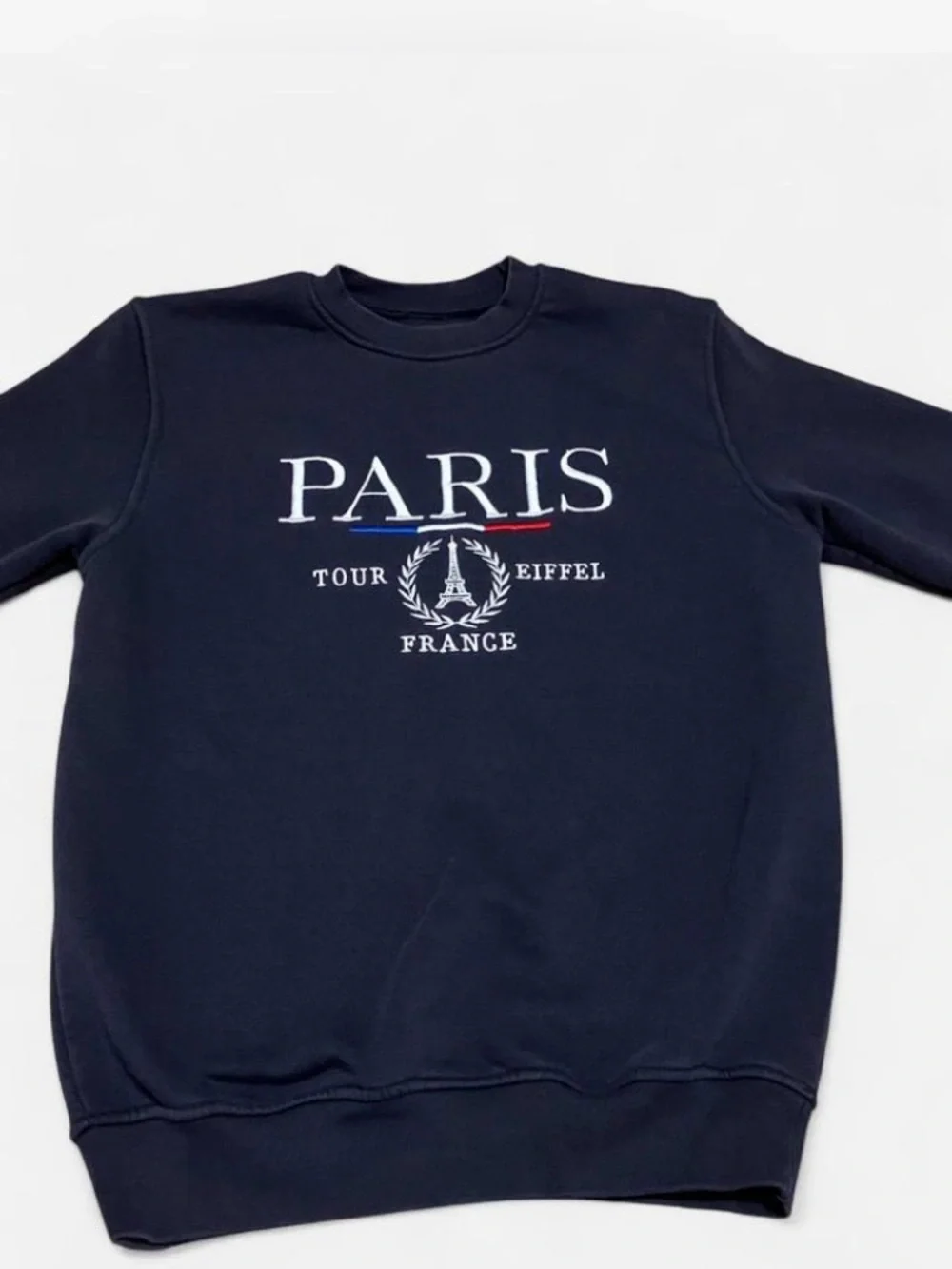 Paris France Eiffel Tower Oversized Y2K Crewneck cotton blend size L